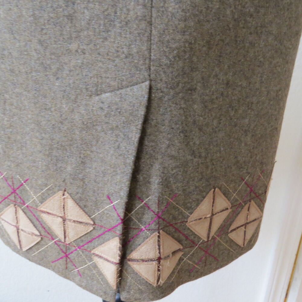 Ann Taylor Loft Vintage Wool Blend Pencil Skirt Flecked Brown 6P EUC - Picture 4 of 7